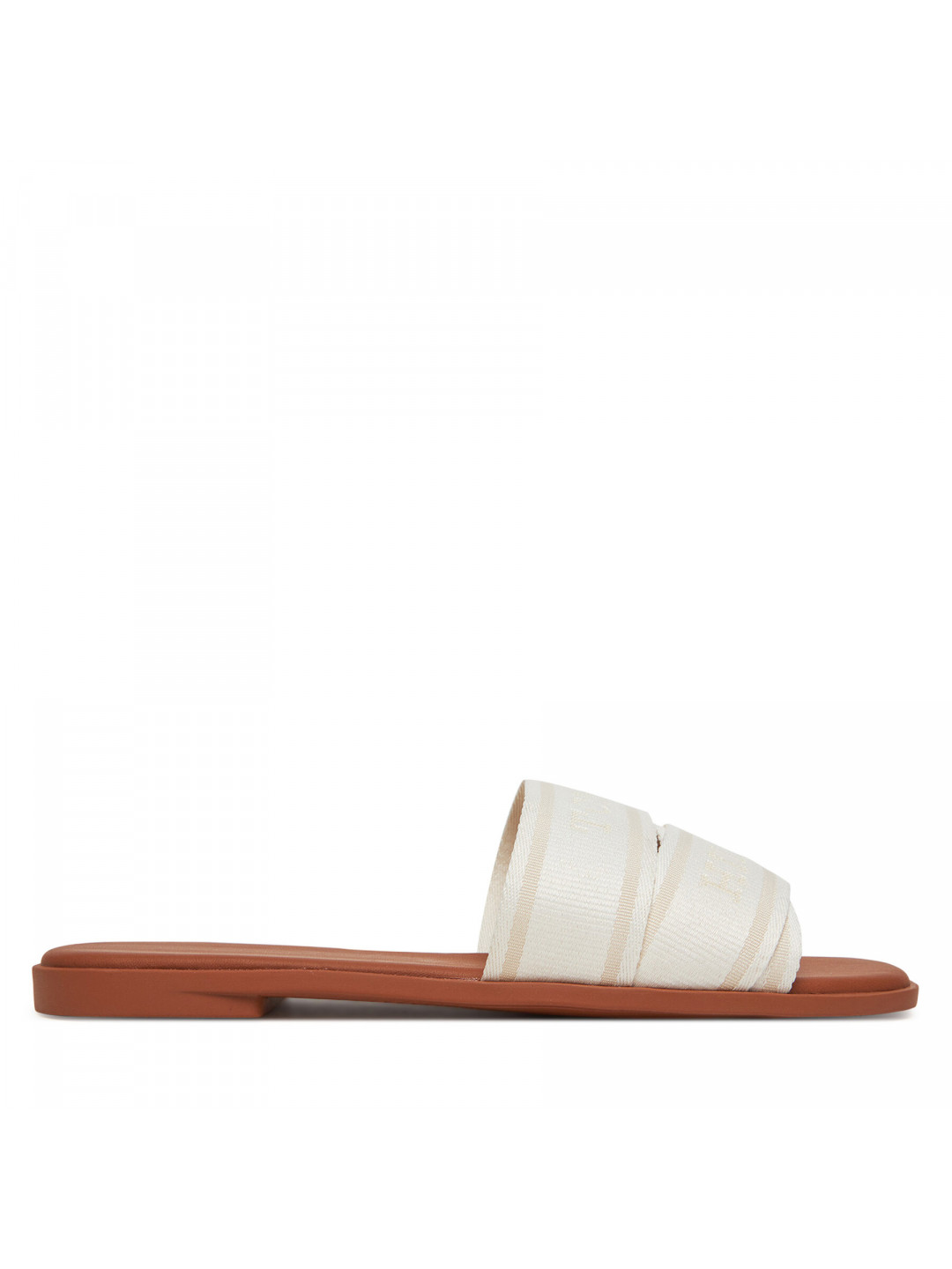 Nazouváky Tommy Hilfiger Webbing Mule FW0FW08421 Bílá